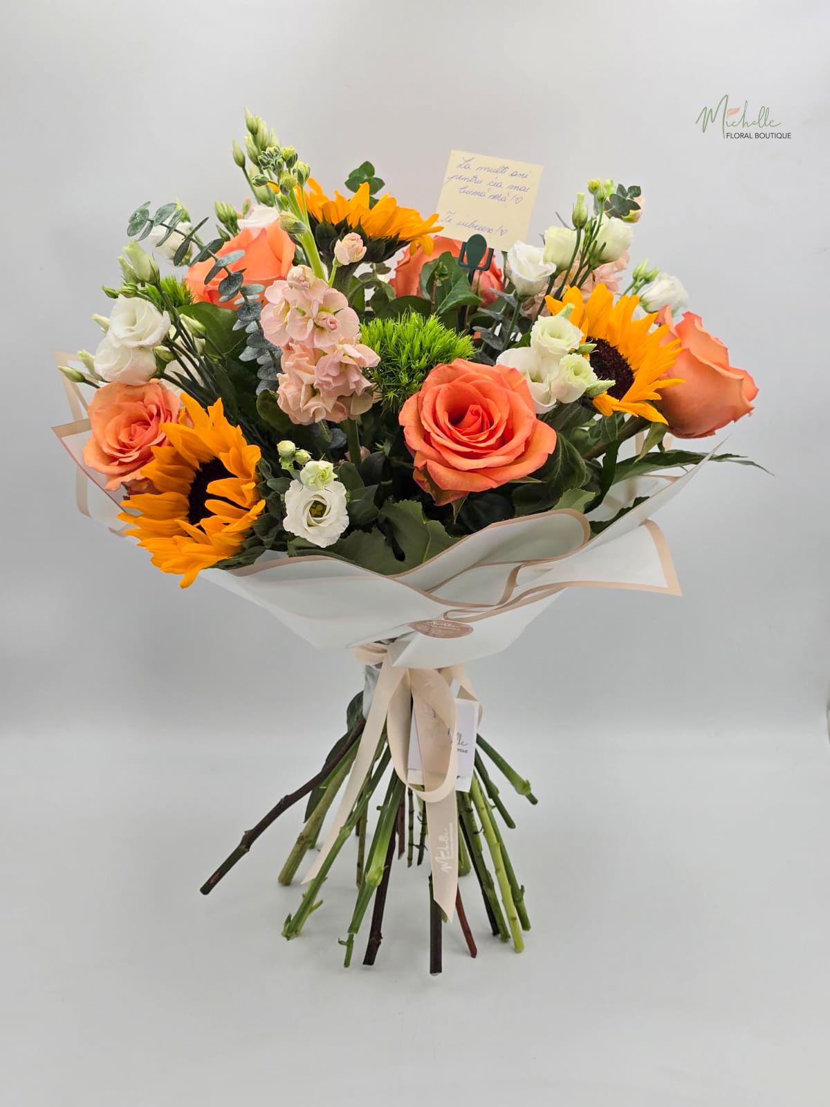Buchet trandafiri portocalii