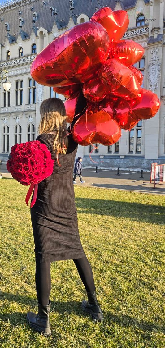 Buchet trandafiri rosii