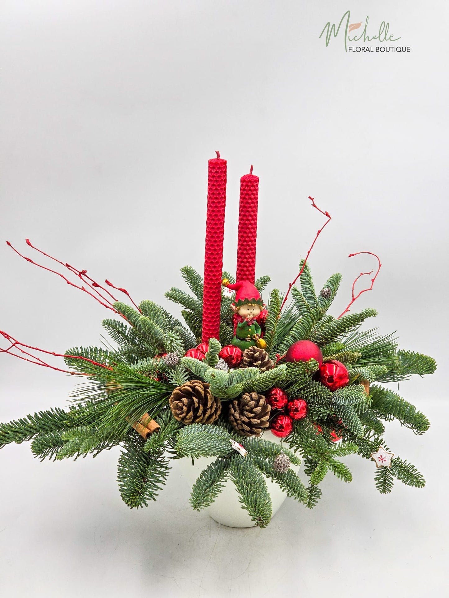 Aranjament Craciun cu spiridus