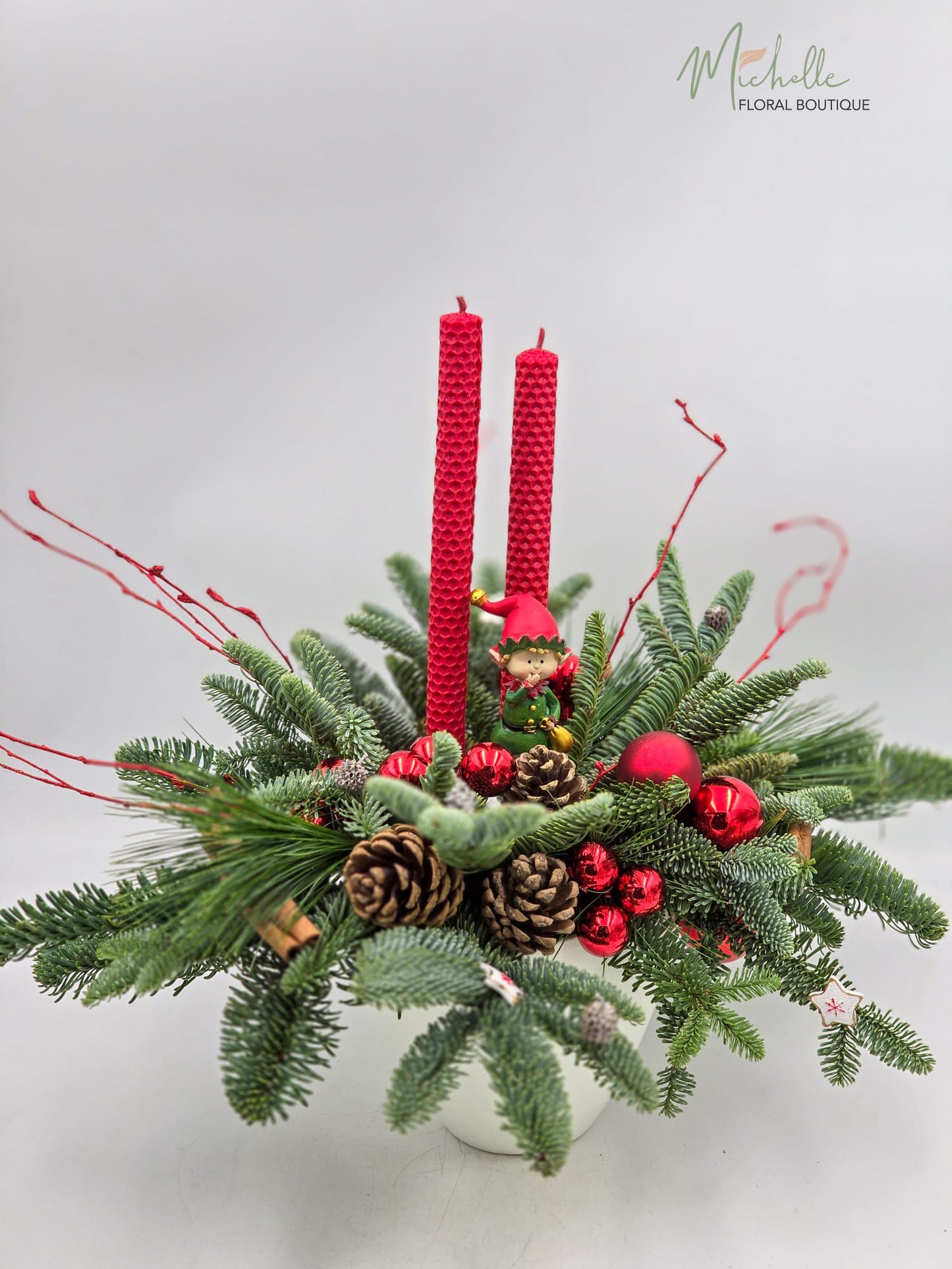 Aranjament Craciun cu spiridus