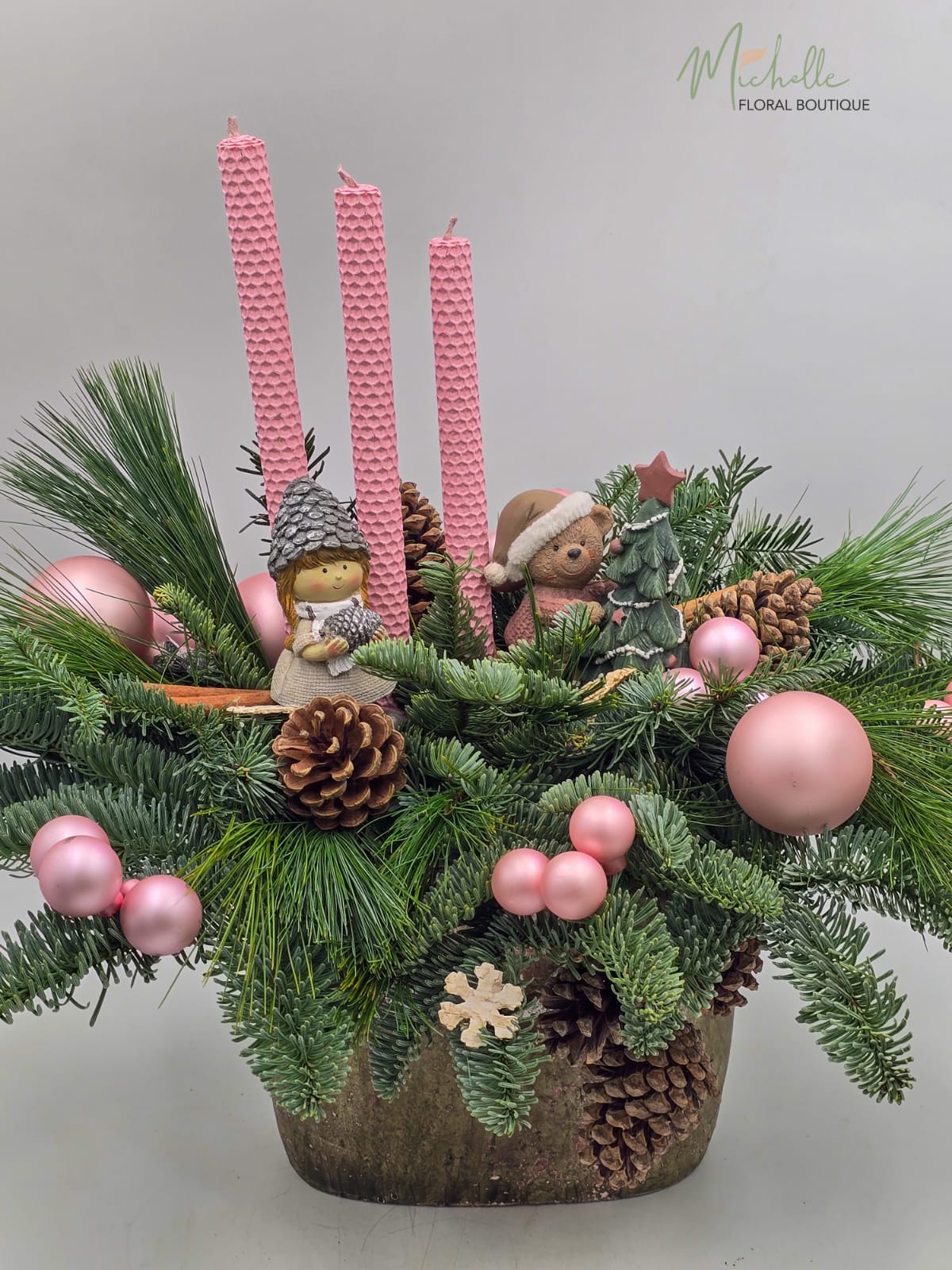 Aranjament Craciun pink maxi