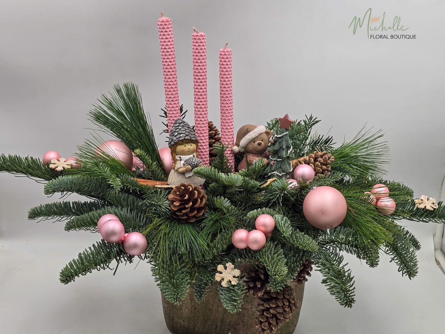 Aranjament Craciun pink maxi