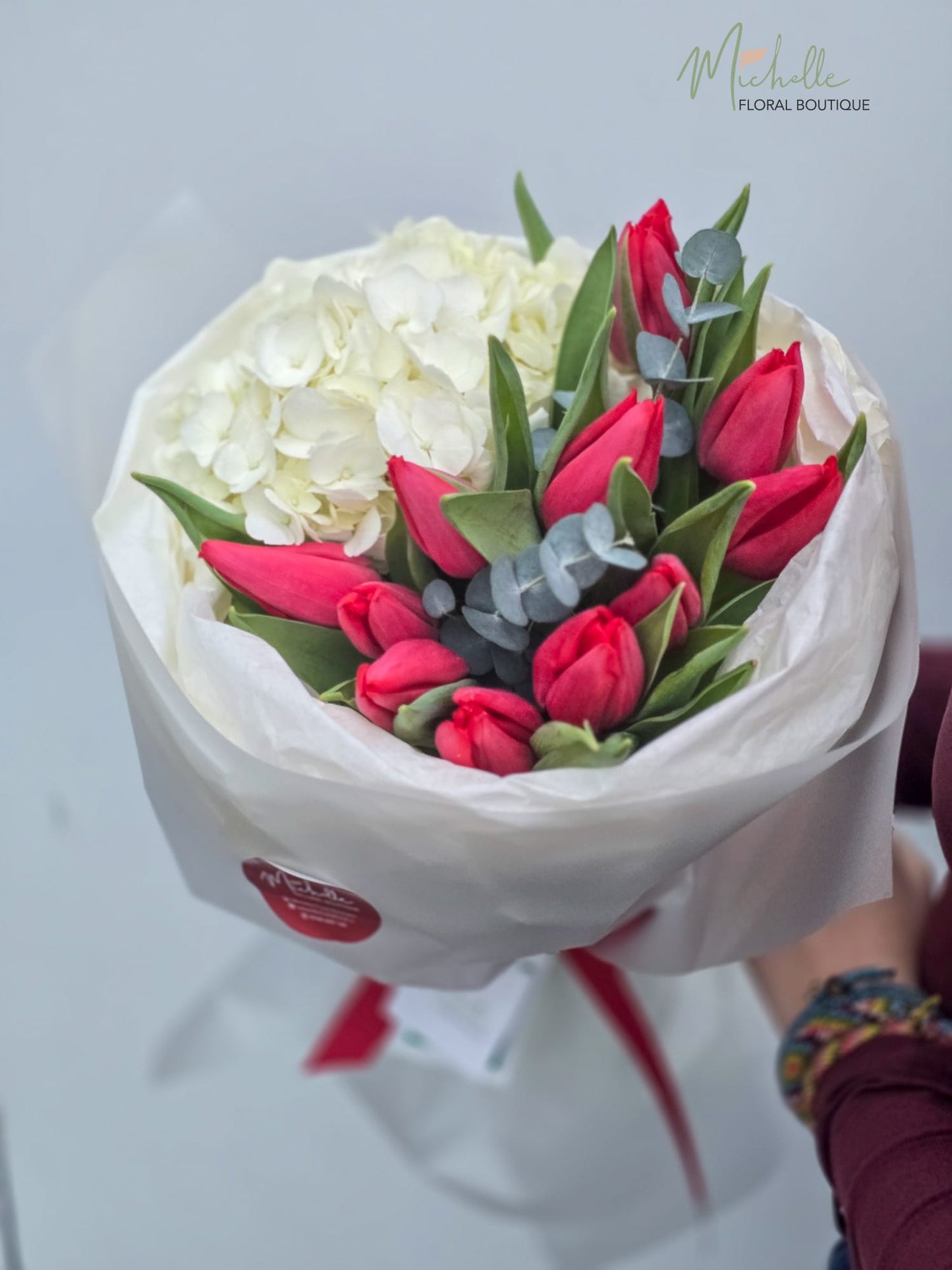 Buchet white-red
